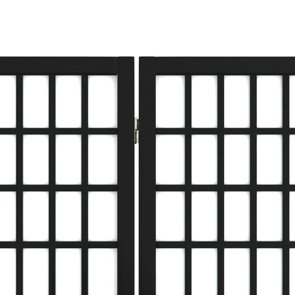 Divisorio Pieghevole 6 Pannelli Stile Giapponese 240x170cm Nero - homemem39