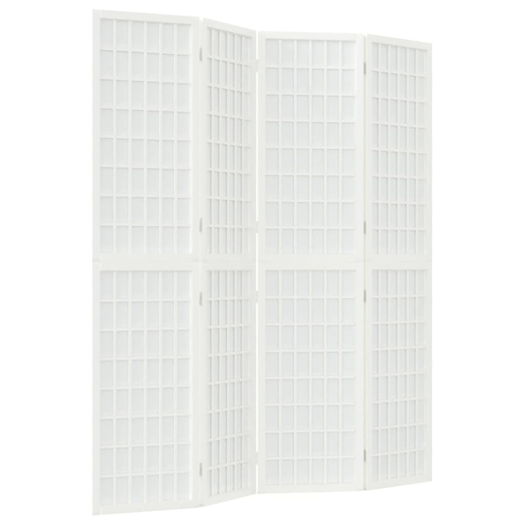 Divisorio Pieghevole 4 Pannelli Stile Giapponese 160x170 Bianco - homemem39