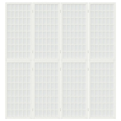 Divisorio Pieghevole 4 Pannelli Stile Giapponese 160x170 Bianco - homemem39