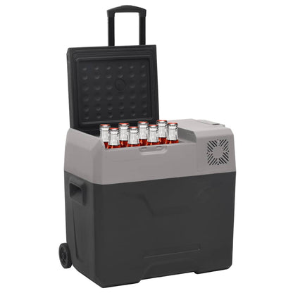 Borsa Frigo con Manico e Ruote Nera e Grigia 40 L Polipropilene | homemem39