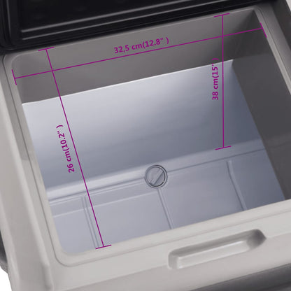Borsa Frigo con Manico e Ruote Nera e Grigia 40 L Polipropilene | homemem39