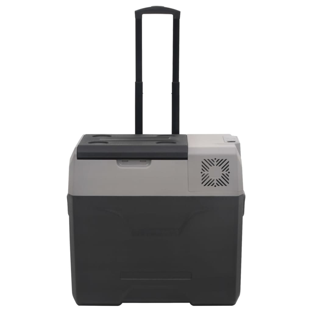 Borsa Frigo con Manico e Ruote Nera e Grigia 50 L Polipropilene | homemem39