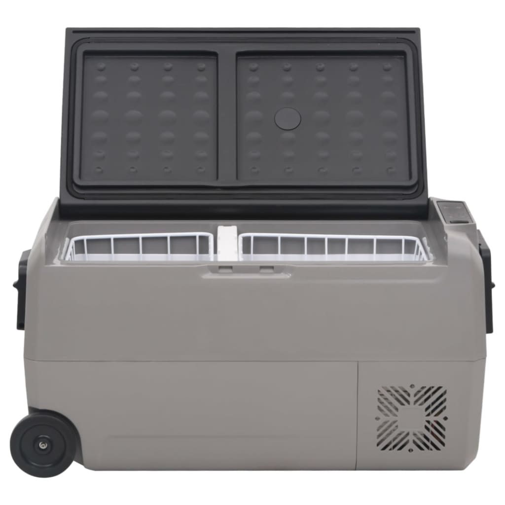 Borsa Frigo con Manico e Ruote Nera e Grigia 36 L PP e PE | homemem39