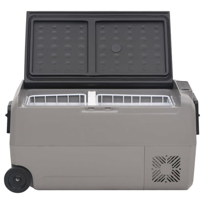Borsa Frigo con Manico e Ruote Nera e Grigia 36 L PP e PE | homemem39