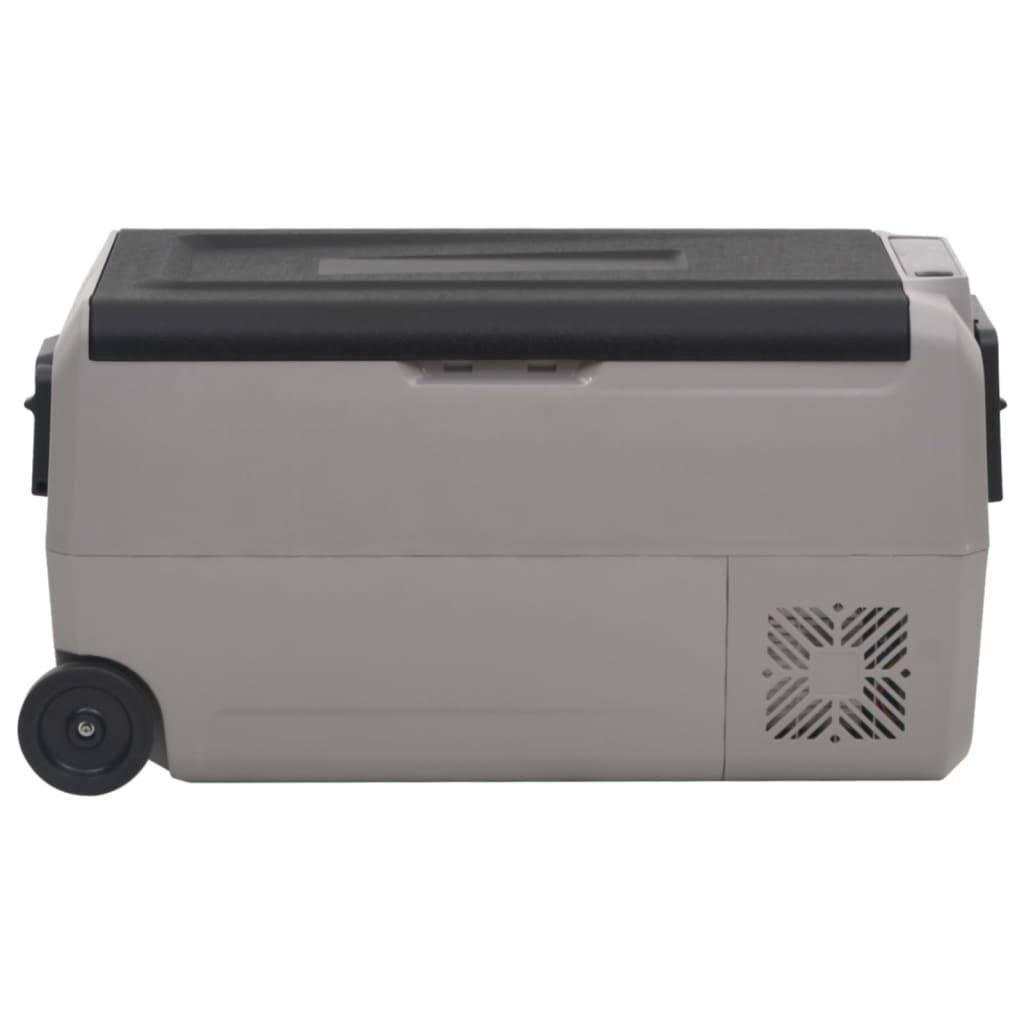 Borsa Frigo con Manico e Ruote Nera e Grigia 50 L PP e PE | homemem39