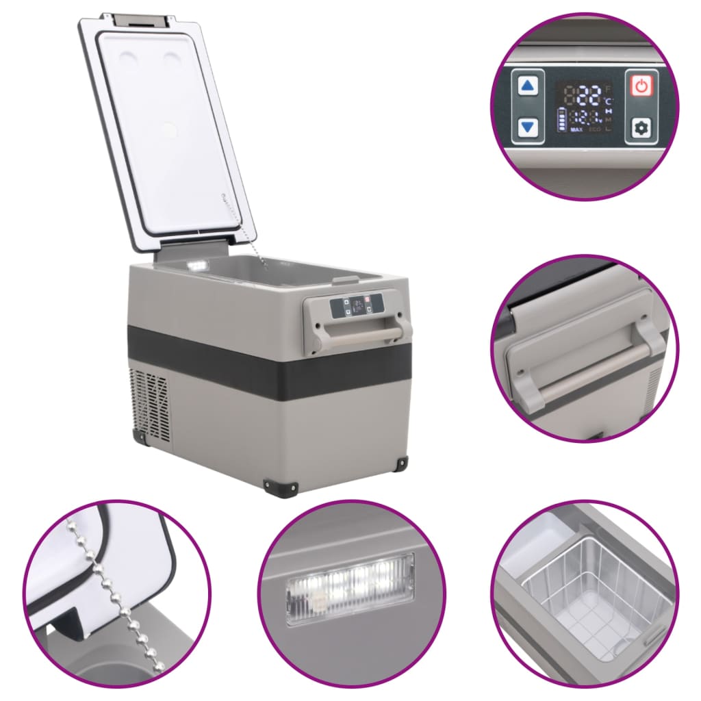 Borsa Frigo con Manico Nera e Grigia 35 L in PP e PE | homemem39