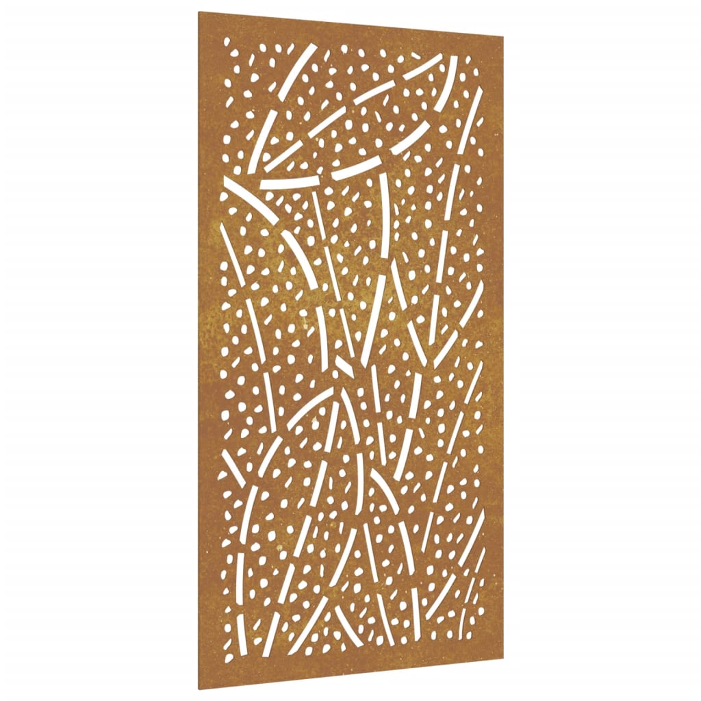 Decorazione Muro da Giardino 105x55 cm Foglia Acciaio Corten - homemem39