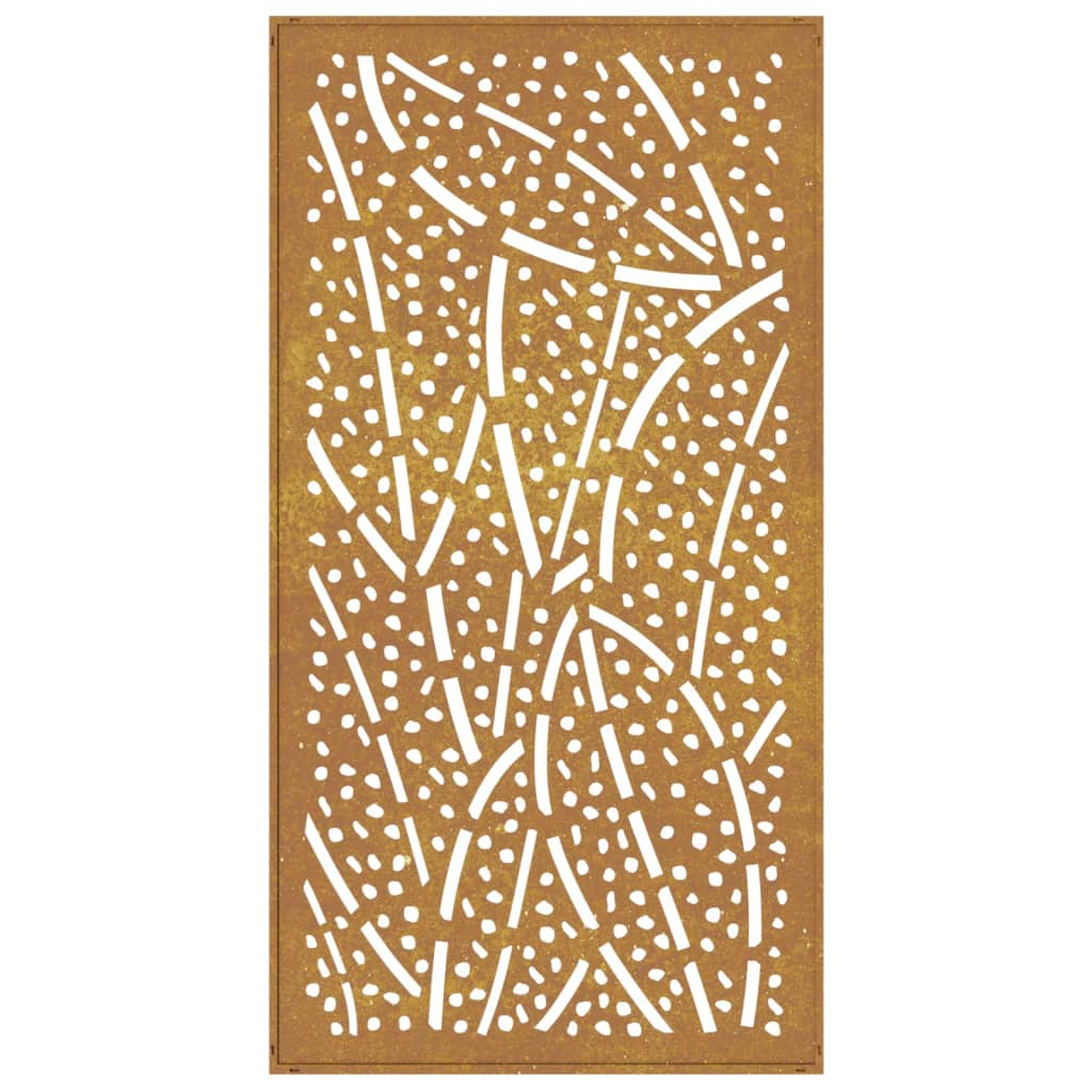 Decorazione Muro da Giardino 105x55 cm Foglia Acciaio Corten - homemem39