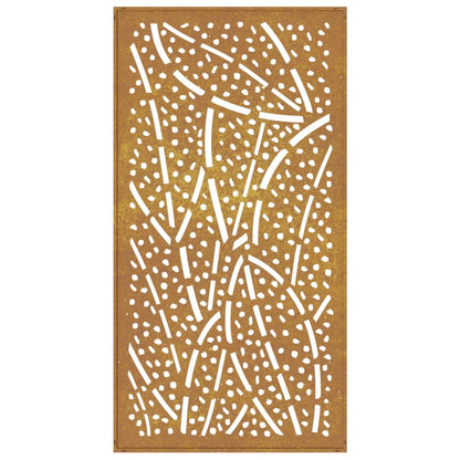Decorazione Muro da Giardino 105x55 cm Foglia Acciaio Corten - homemem39