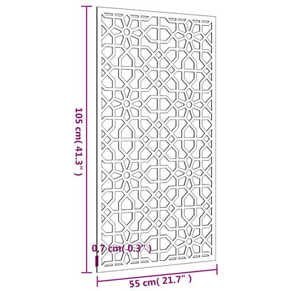 Decorazione Muro da Giardino 105x55 cm Moresco Acciaio Corten | homemem39
