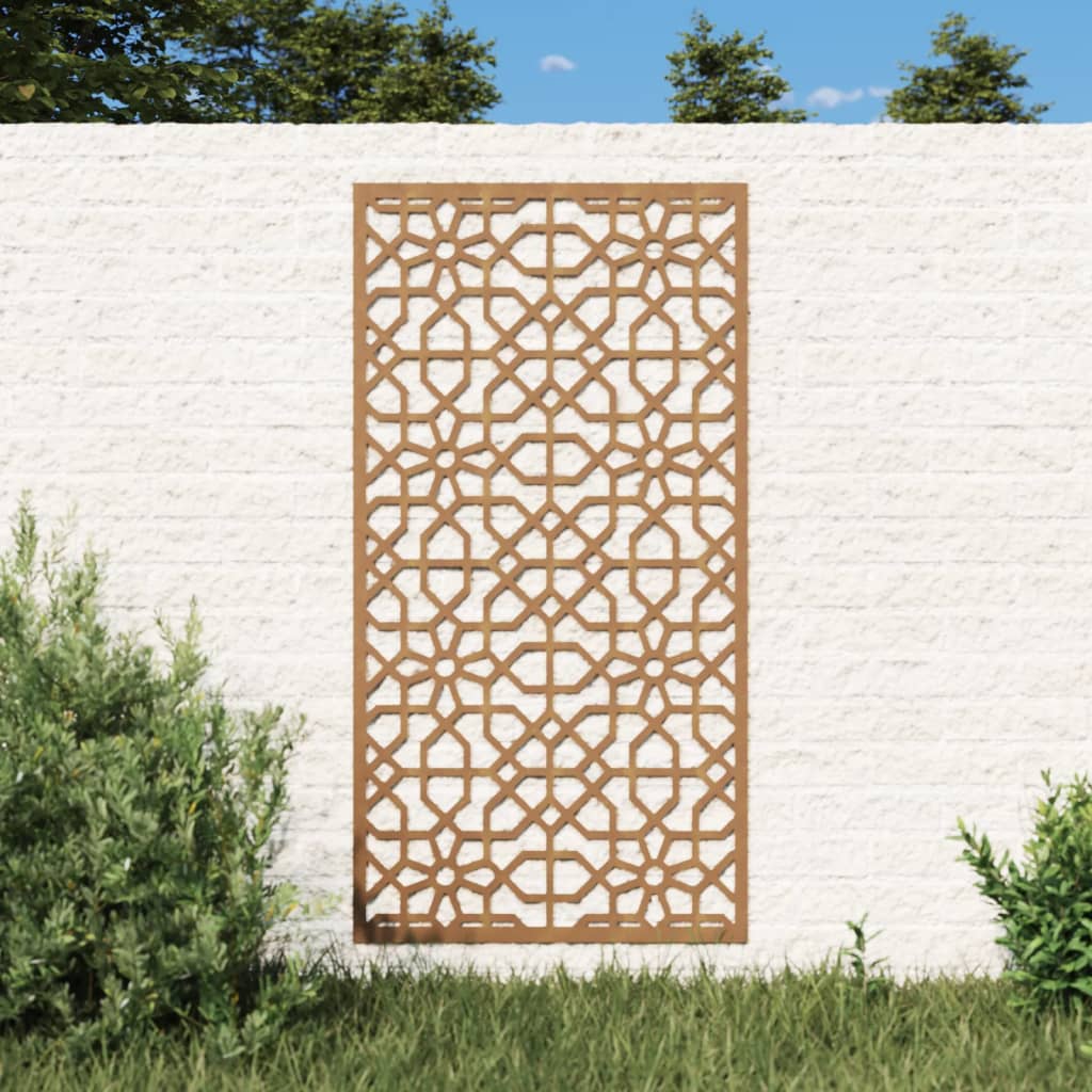Decorazione Muro da Giardino 105x55 cm Moresco Acciaio Corten - homemem39