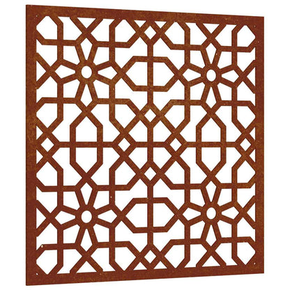 Decorazione Muro da Giardino 55x55 cm Moresco Acciaio Corten
