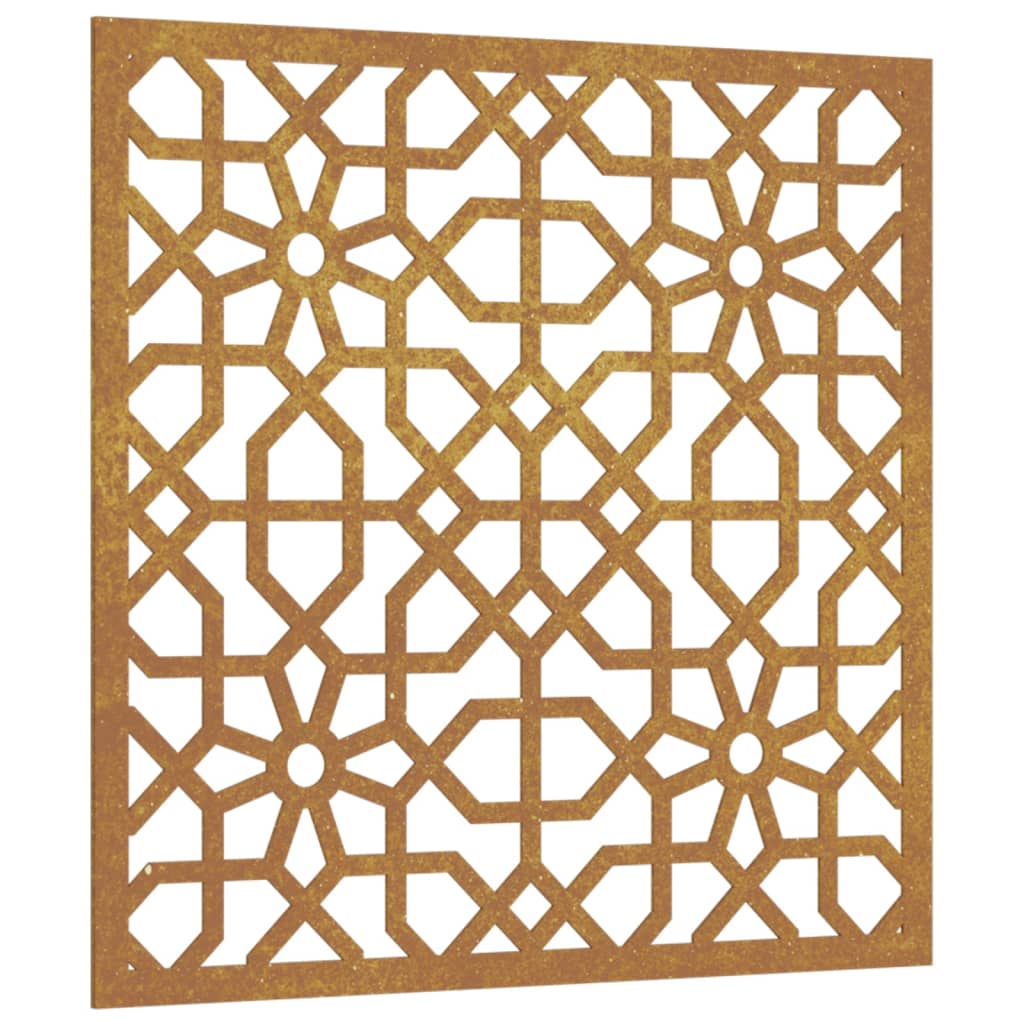 Decorazione Muro da Giardino 55x55 cm Moresco Acciaio Corten - homemem39