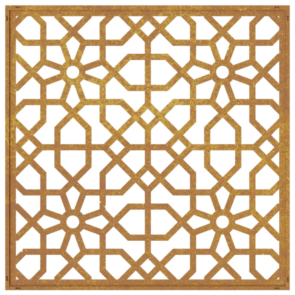Decorazione Muro da Giardino 55x55 cm Moresco Acciaio Corten - homemem39