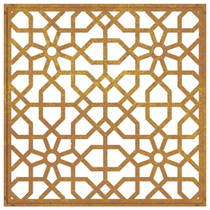 Decorazione Muro da Giardino 55x55 cm Moresco Acciaio Corten - homemem39