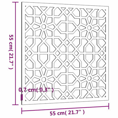 Decorazione Muro da Giardino 55x55 cm Moresco Acciaio Corten | homemem39