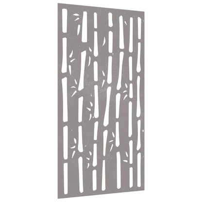 Decorazione Muro da Giardino 105x55 cm Bambù in Acciaio Corten | homemem39