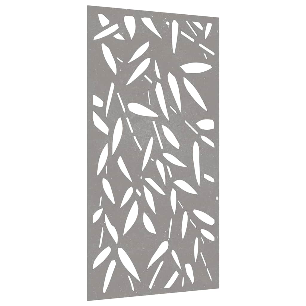 Decorazione Muro Giardino 105x55 cm Foglie Bambù Acciaio Corten | homemem39