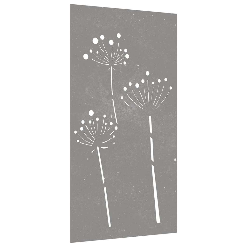 Decorazione Muro da Giardino 105x55 cm Fiore in Acciaio Corten | homemem39