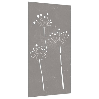 Decorazione Muro da Giardino 105x55 cm Fiore in Acciaio Corten - homemem39