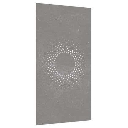 Decorazione Muro da Giardino 105x55 cm Sole in Acciaio Corten - homemem39