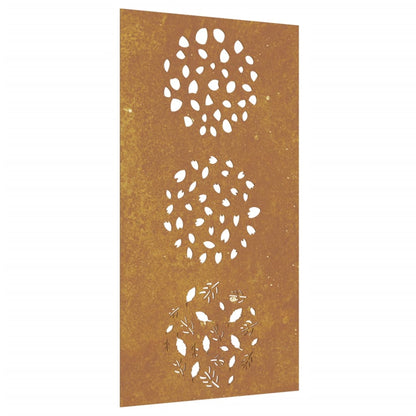 Decorazione Muro da Giardino 105x55 cm Foglia Acciaio Corten - homemem39