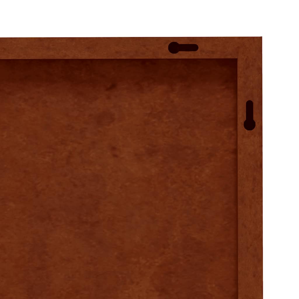 Decorazione Muro da Giardino 105x55 cm Fiore in Acciaio Corten | homemem39