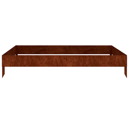 Fioriera Rialzata da Giardino 100x100x18,5 cm in Acciaio Corten | homemem39