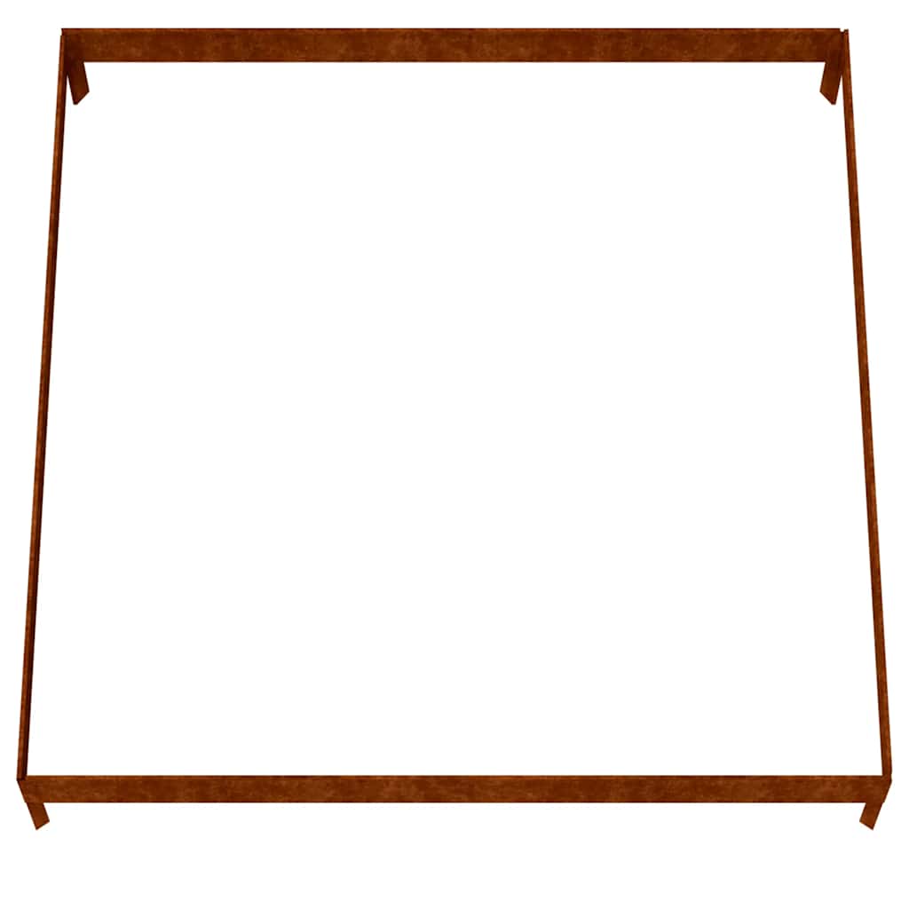 Fioriera Rialzata da Giardino 100x100x18,5 cm in Acciaio Corten | homemem39