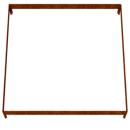 Fioriera Rialzata da Giardino 100x100x18,5 cm in Acciaio Corten | homemem39
