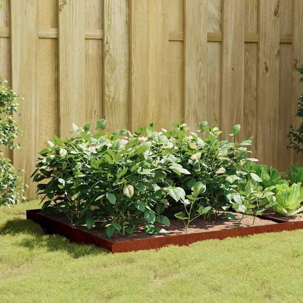 Fioriera Rialzata da Giardino 100x100x18,5 cm in Acciaio Corten | homemem39