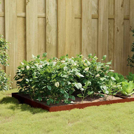 Fioriera Rialzata da Giardino 100x100x18,5 cm in Acciaio Corten | homemem39