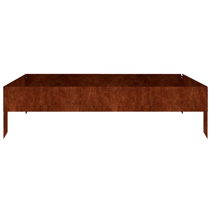 Fioriera Rialzata da Giardino 100x100x26 cm in Acciaio Corten