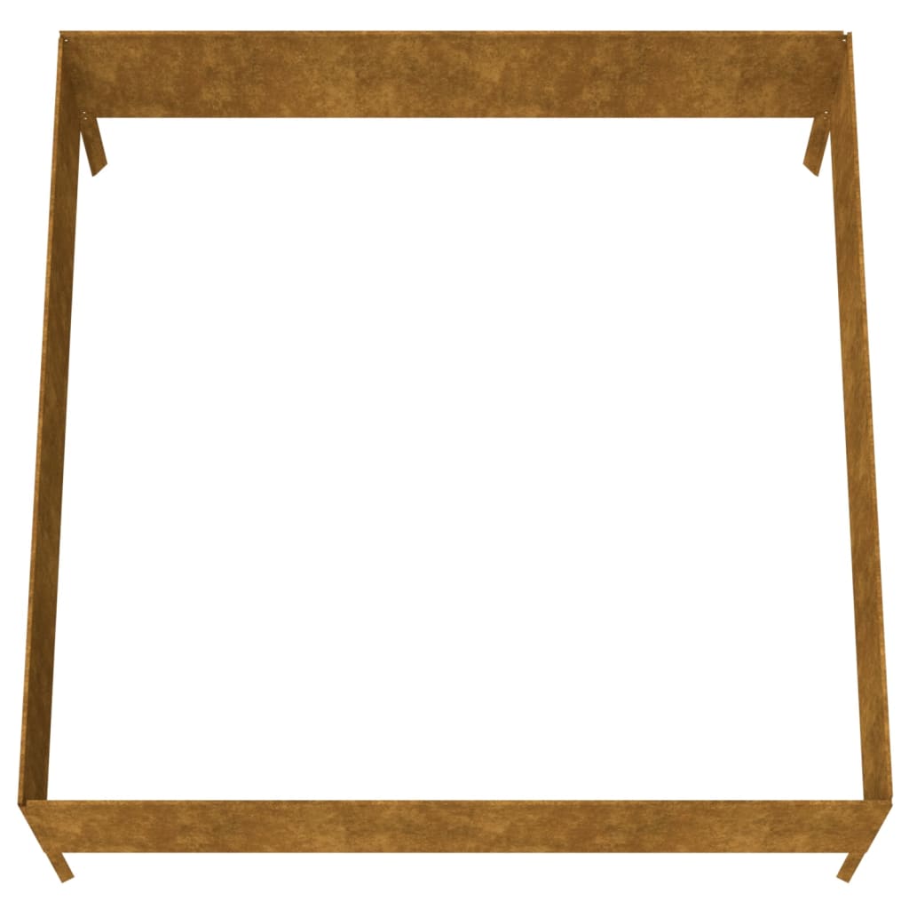 Fioriera Rialzata da Giardino 100x100x41 cm in Acciaio Corten - homemem39