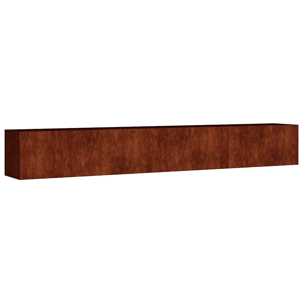 Fioriera Rialzata da Giardino 280x40x40 cm in Acciaio Corten | homemem39