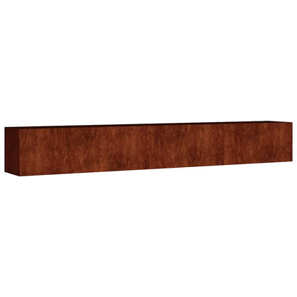 Fioriera Rialzata da Giardino 280x40x40 cm in Acciaio Corten | homemem39