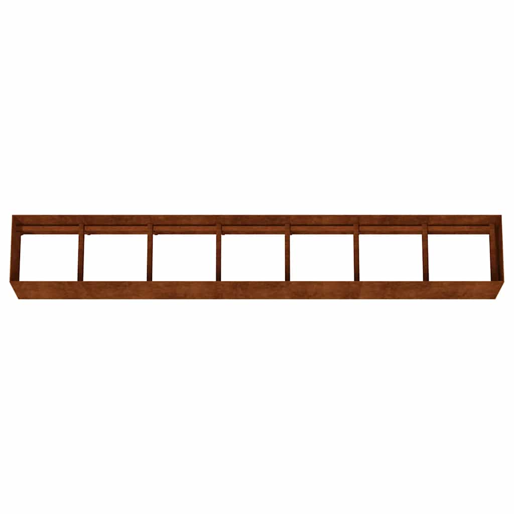 Fioriera Rialzata da Giardino 280x40x40 cm in Acciaio Corten | homemem39