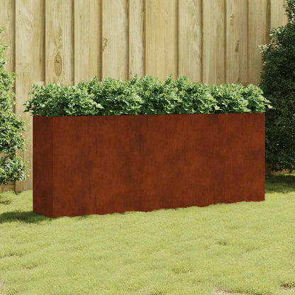 Fioriera Rialzata da Giardino 200x40x80 cm in Acciaio Corten