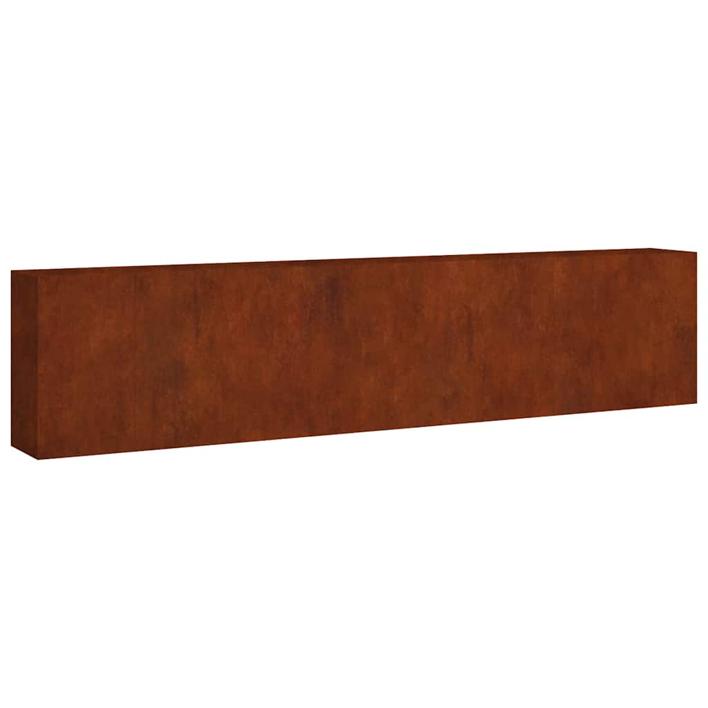 Fioriera Rialzata da Giardino 360x40x80 cm in Acciaio Corten | homemem39