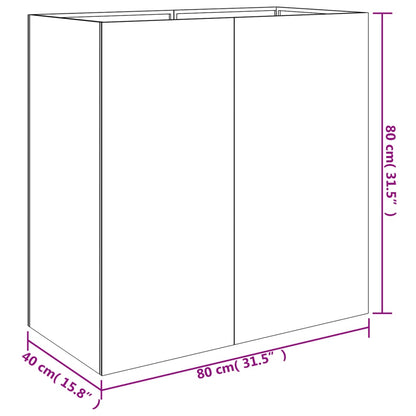 Fioriera 40x80x80 cm in Acciaio Corten - homemem39