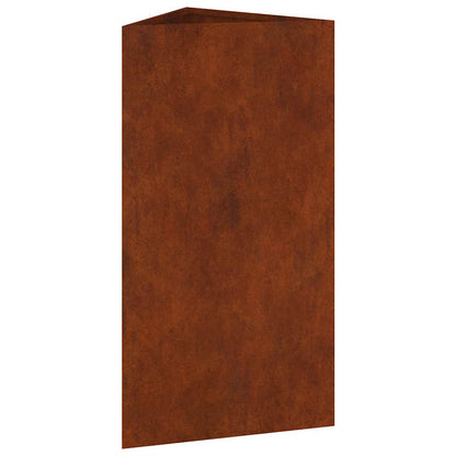 Fioriera da Giardino 40x34,5x75 cm in Acciaio Corten