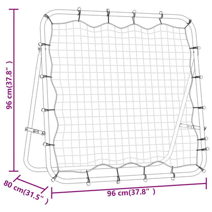 Rimbalzatore da Calcio Regolabile 96x80x96 cm Acciaio e PE | homemem39