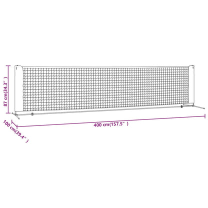 Rete da Tennis Nera e Rossa 400x100x87 cm in Poliestere | homemem39