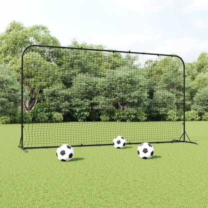 Rete Rimbalzante da Calcio Nera 366x90x183 cm HDPE - homemem39