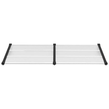 Tettoia per Porta Nero e Trasparente 199x90 cm in Policarbonato - homemem39