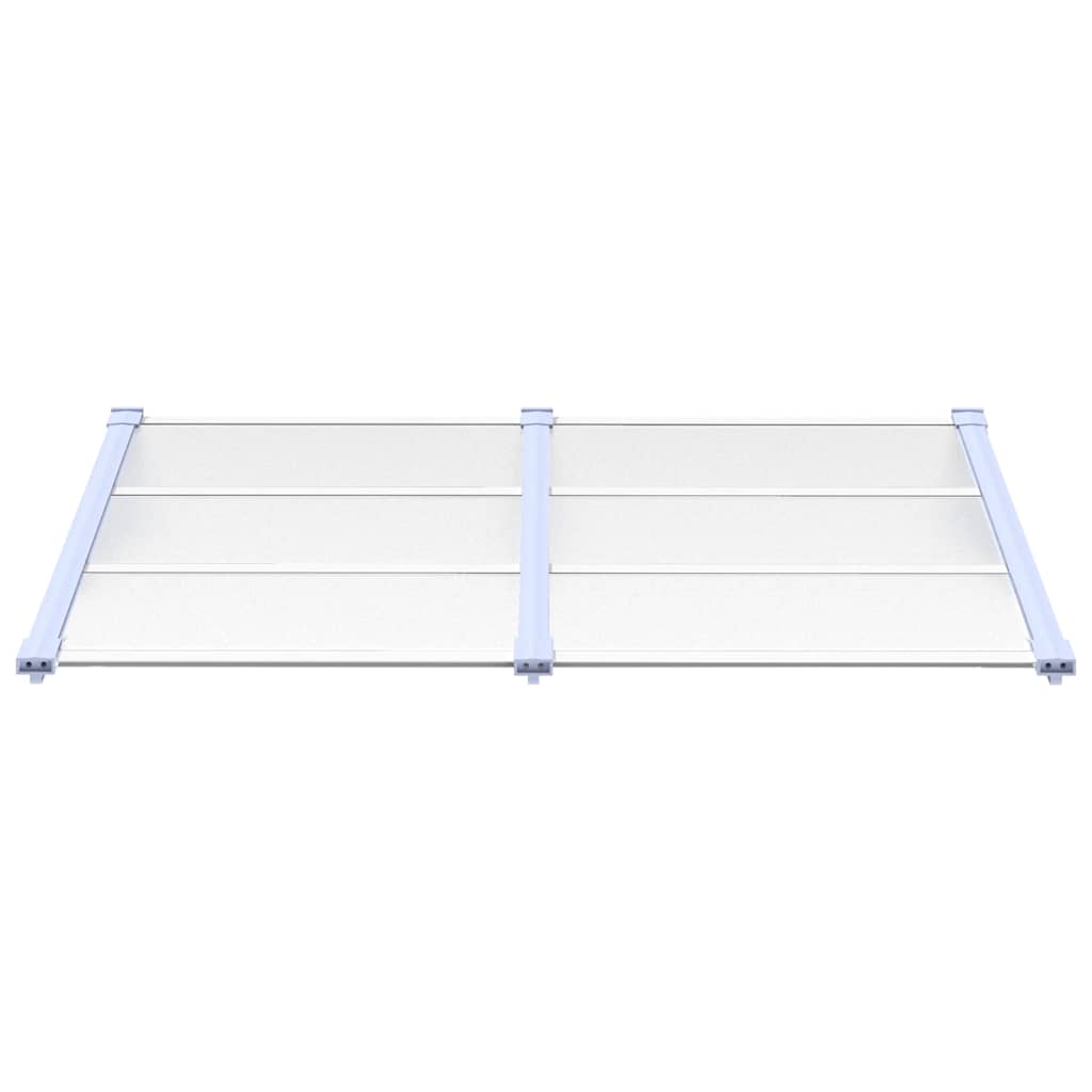 Tettoia per Porta Grigio e Trasparente 152,5x90cm Policarbonato