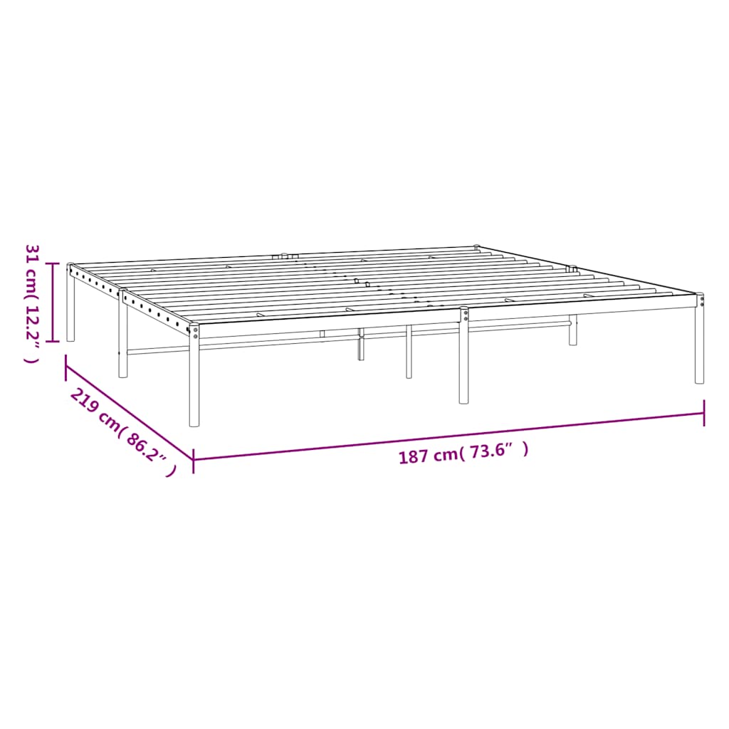 Giroletto in Metallo Nero 183x213 cm | homemem39