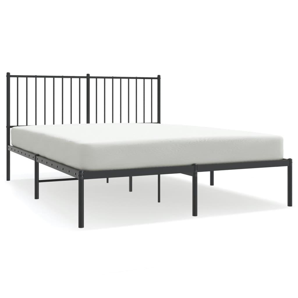 Giroletto con Testiera in Metallo Nero 140x190 cm | homemem39