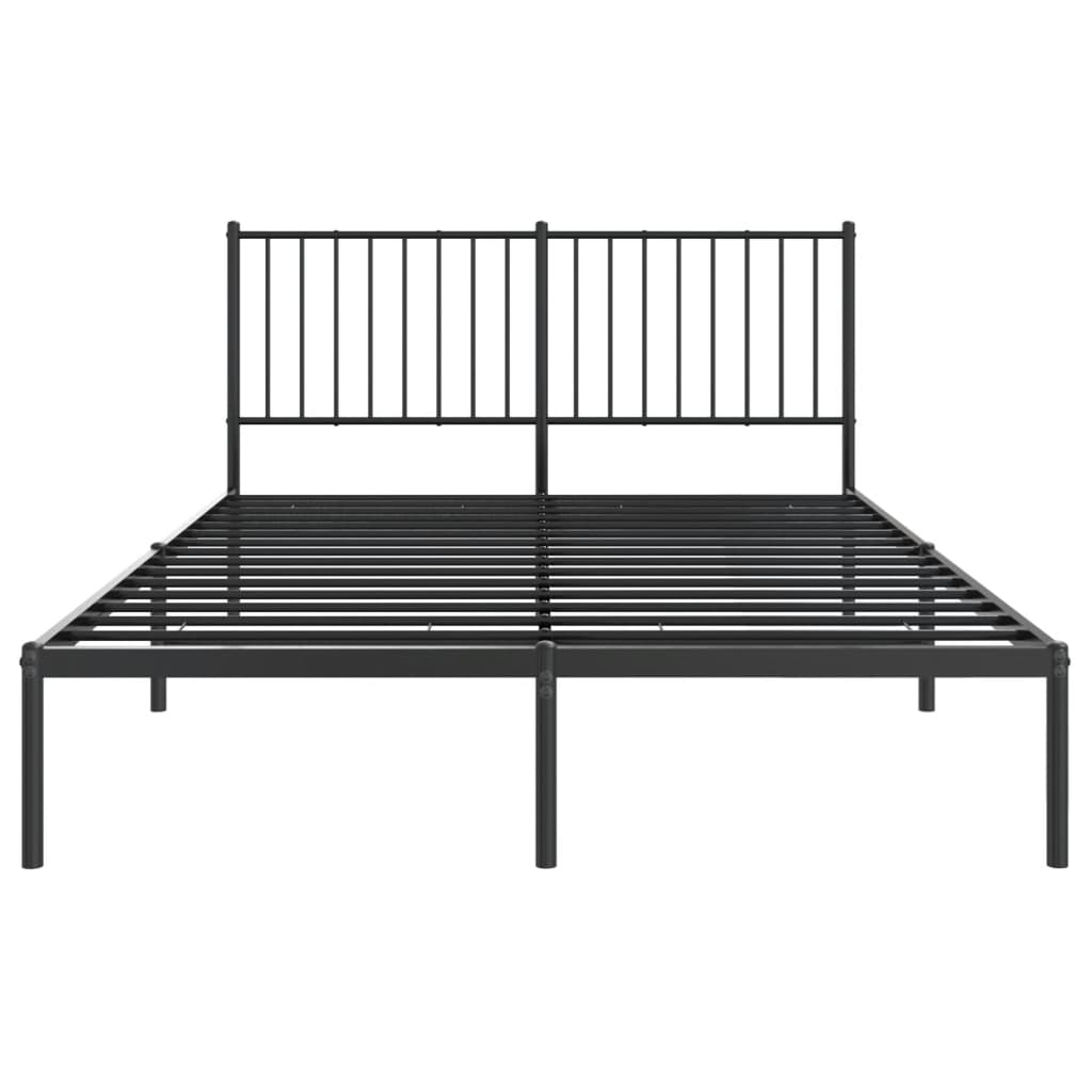 Giroletto con Testiera in Metallo Nero 140x190 cm | homemem39