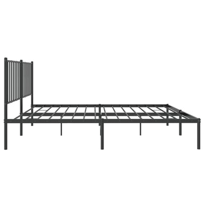 Giroletto con Testiera in Metallo Nero 140x190 cm | homemem39